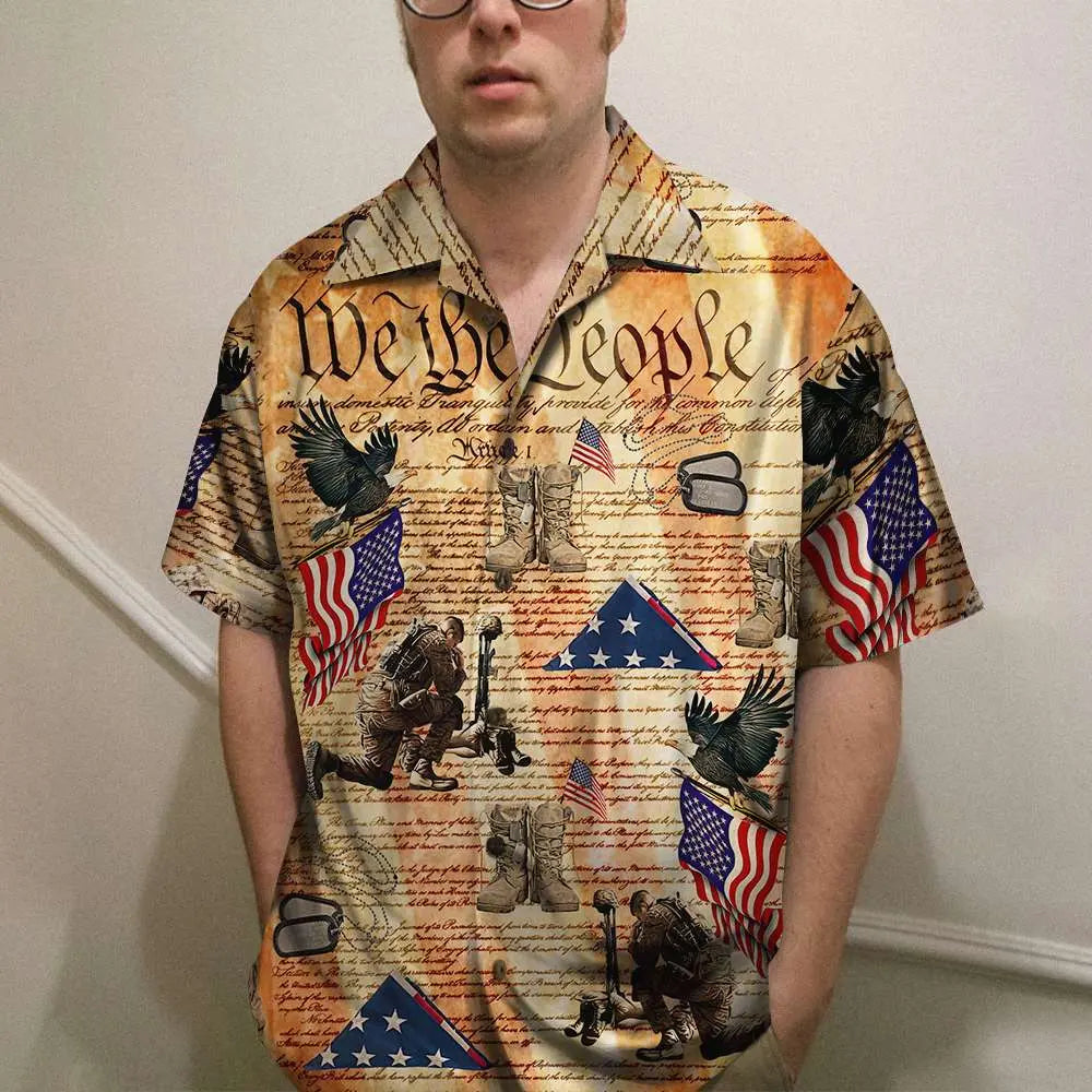 Veteran We The People Unisex Hawaiian Shirt Aloha Shirt