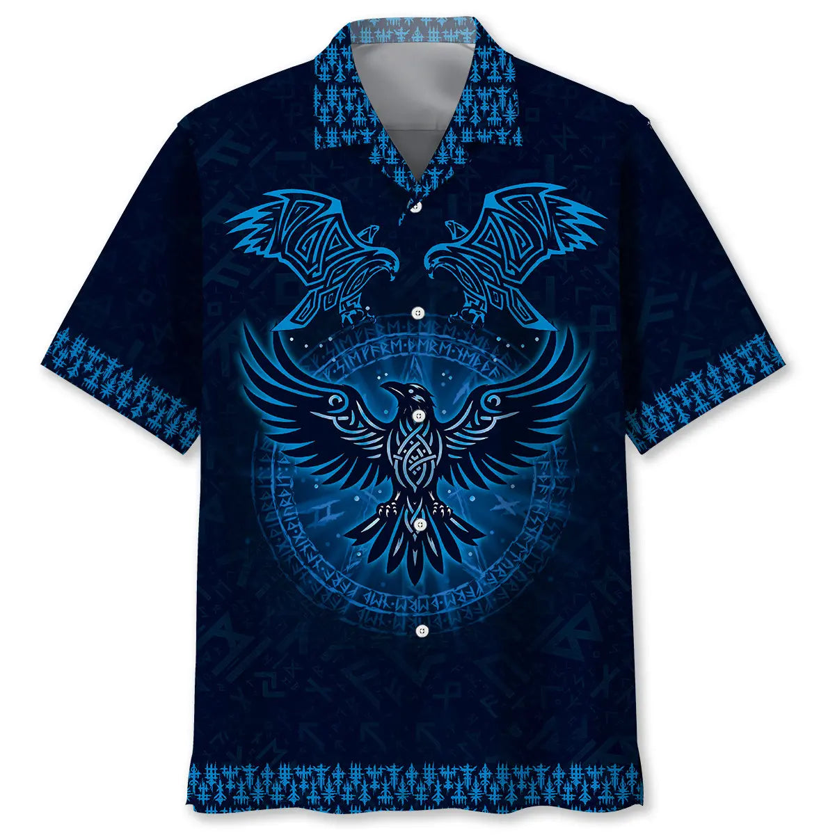 Hawaiian Shirt / Adults / S Viking Raven Hawaiian Shirt