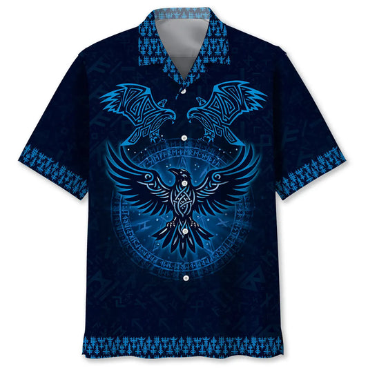 Hawaiian Shirt / Adults / S Viking Raven Hawaiian Shirt
