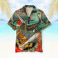 Viking Unisex Hawaiian Shirt Aloha Shirt Summer Vibe Viking Warrior Doodle Art Pattern