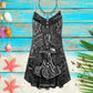 Nordic Symbol Summer Vibes Limited 1 – Women's Summer Sleeveless V-Neck Camisole Dress