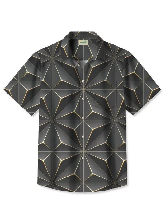 Hawaiian Shirt / Adults / S Vintage 3D Gradient Geometric Casual Hawaiian Shirt
