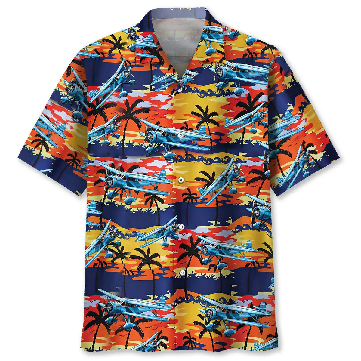 Hawaiian Shirt / Adults / S Vintage Airplane Hawaiian Shirt