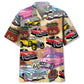 Hawaiian Shirt / Adults / S Vintage Art Classic Car Route 66 Hawaiian Shirt