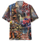 Hawaiian Shirt / Adults / S Vintage Art Firefighter Proud Hawaiian Shirt