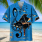 Vintage Black Grand Piano Hawaiian Shirt