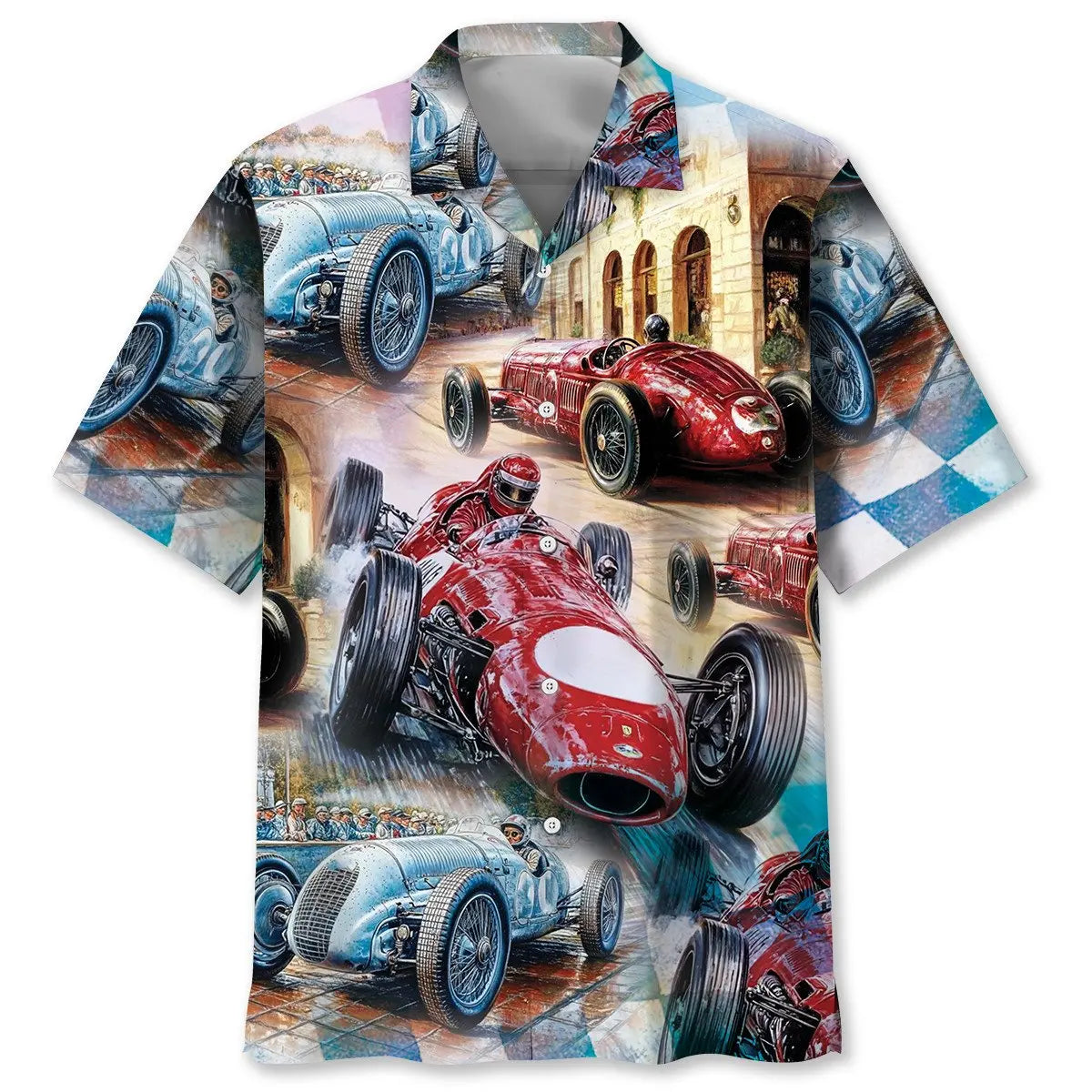 Hawaiian Shirt / Adults / S Vintage Classic Race Car Hawaiian Shirt
