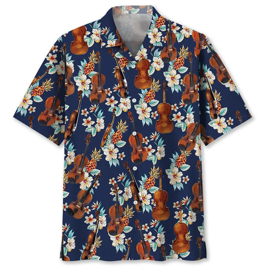 Hawaiian Shirt / Adults / S Vintage Classic Violin Hawaiian Shirt