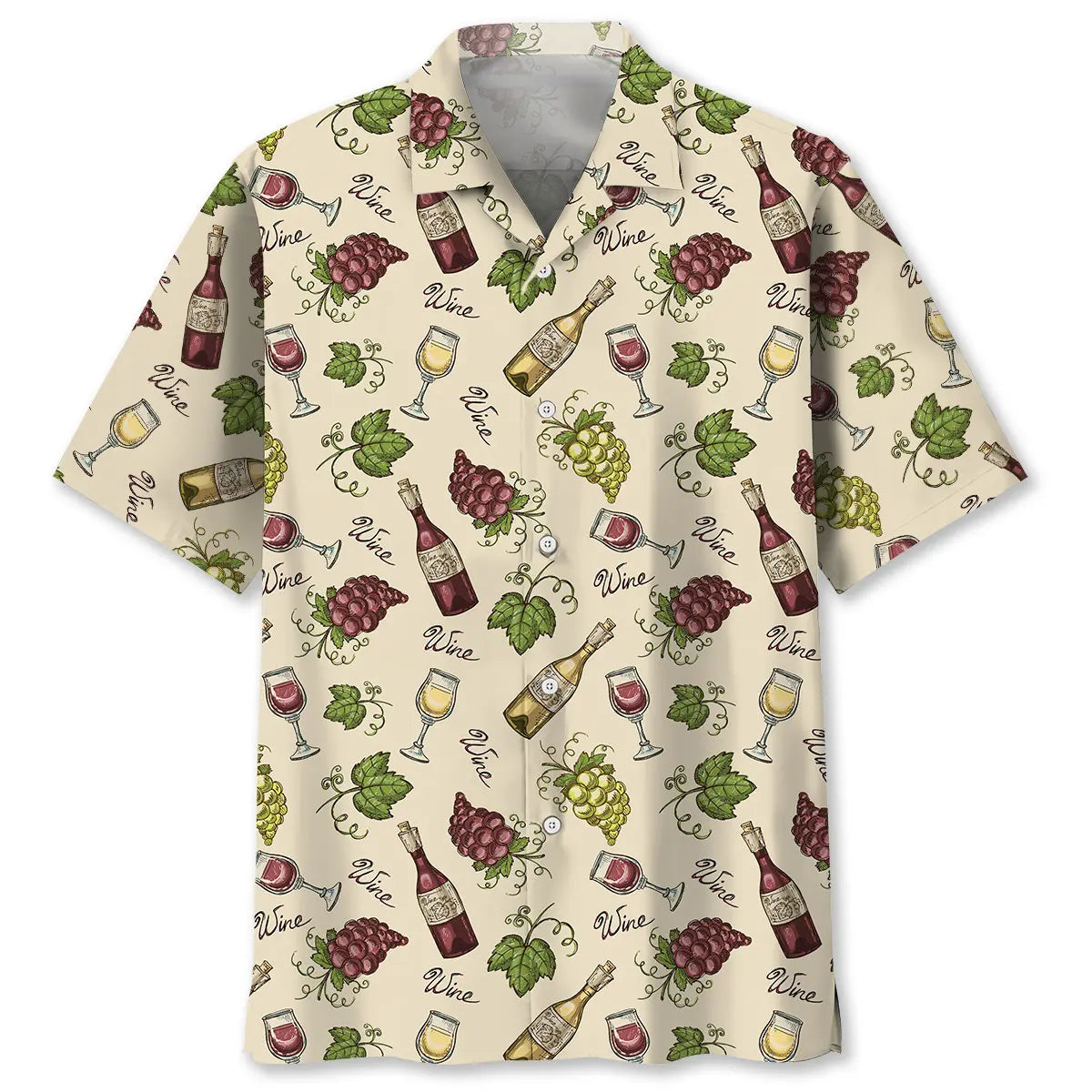 Hawaiian Shirt / Adults / S Vintage Classic Wine Hawaiian Shirt
