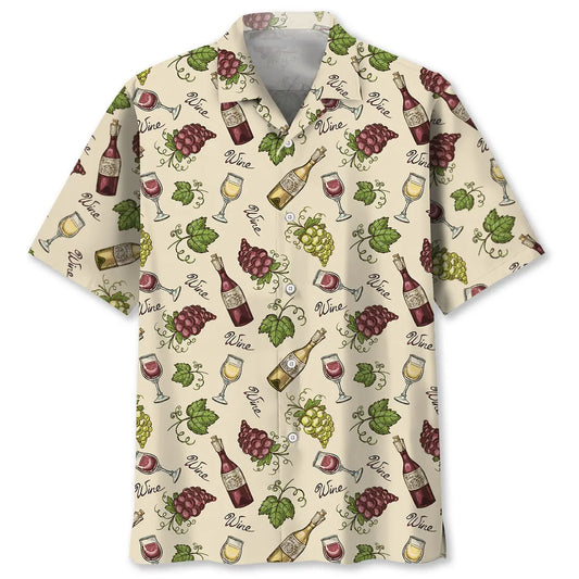 Hawaiian Shirt / Adults / S Vintage Classic Wine Hawaiian Shirt