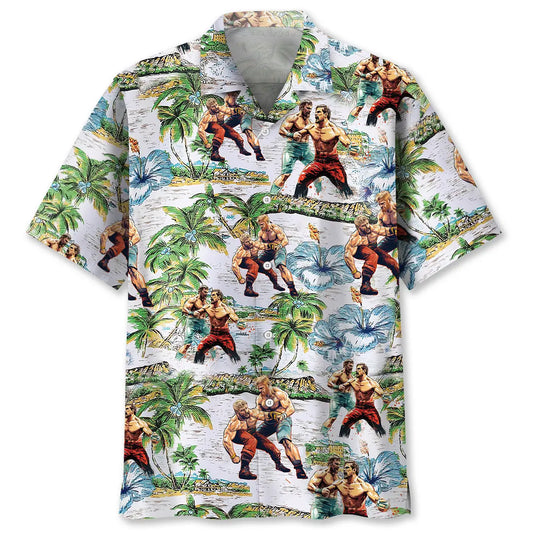Hawaiian Shirt / Adults / S Vintage Color Wrestling Hawaiian Shirt