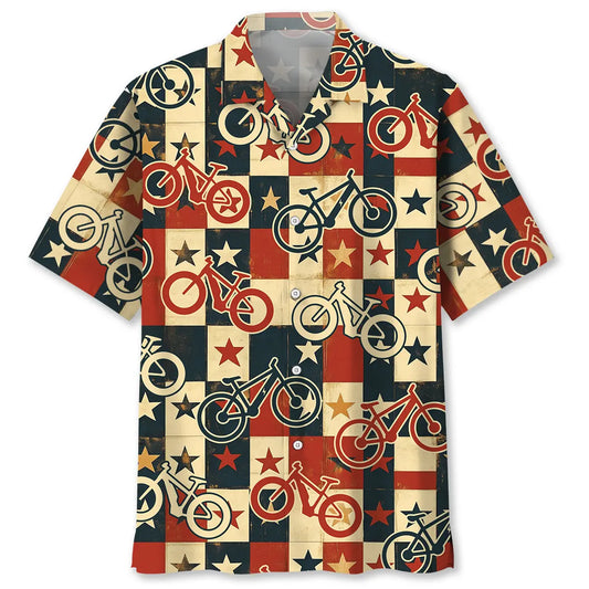 Hawaiian Shirt / Adults / S Vintage Cycling USA Hawaiian Shirt