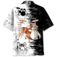 Vintage Drum Black and White Hawaiian Shirt