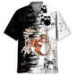 Hawaiian Shirt / Adults / S Vintage Drum Black and White Hawaiian Shirt