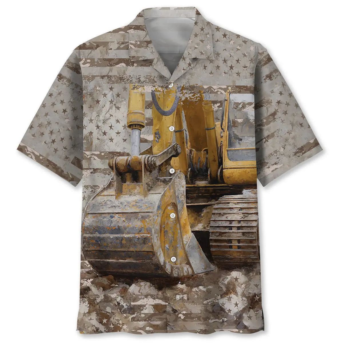 Hawaiian Shirt / Adults / S Vintage Excavator Hawaiian Shirt