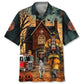 Hawaiian Shirt / Adults / S Vintage Firefighter Halloween Night Art Hawaiian Shirt