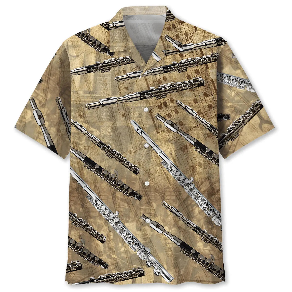Hawaiian Shirt / Adults / S Vintage Flute Hawaiian Shirt