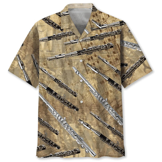 Hawaiian Shirt / Adults / S Vintage Flute Hawaiian Shirt