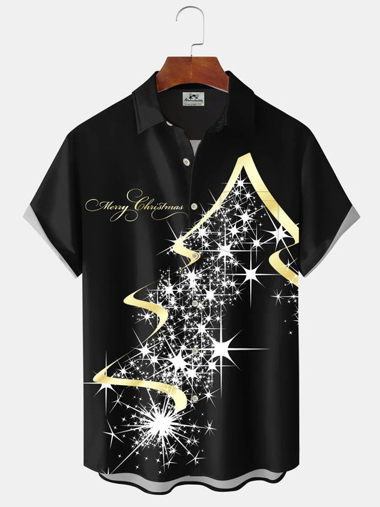 Hawaiian Shirt / Adults / S Vintage Gradient Christmas Tree Lights Merry Christmas Hawaiian Shirt