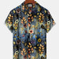 Hawaiian Shirt / Adults / S Vintage Gradient Oil Painting Vine Floral Hawaiian Vacation Hawaiian Shirt