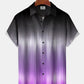 Hawaiian Shirt / Adults / S Vintage Gradient Stripe Textured Hawaiian Shirt