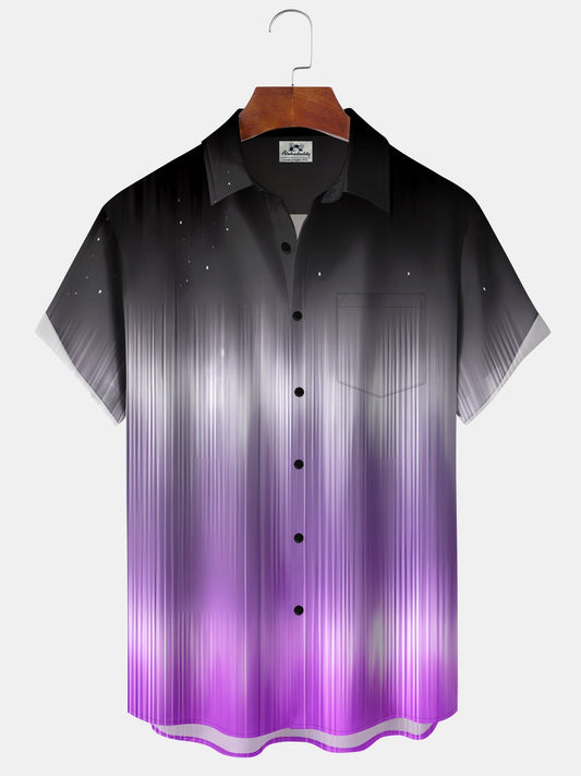 Hawaiian Shirt / Adults / S Vintage Gradient Stripe Textured Hawaiian Shirt