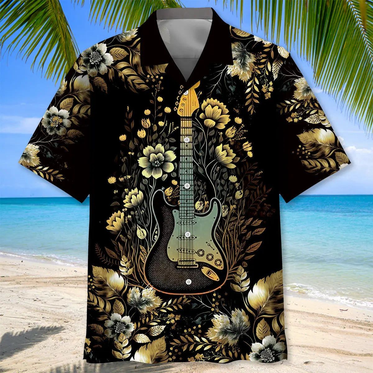 Vintage Guitar Hawaiian Shirt