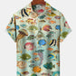 Hawaiian Shirt / Adults / S Vintage Hawaiian Sea Life Tropical Fish Gradient Vacation Hawaiian Shirt