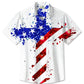 Hawaiian Shirt / Adults / S Vintage Holiday American Flag Independence Day Holiday Hawaiian Shirt Polyester Hawaiian Shirts