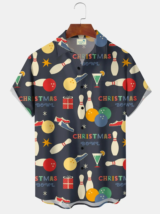 Hawaiian Shirt / Adults / S Vintage Holiday Christmas Vacation Men's Hawaiian Shirt