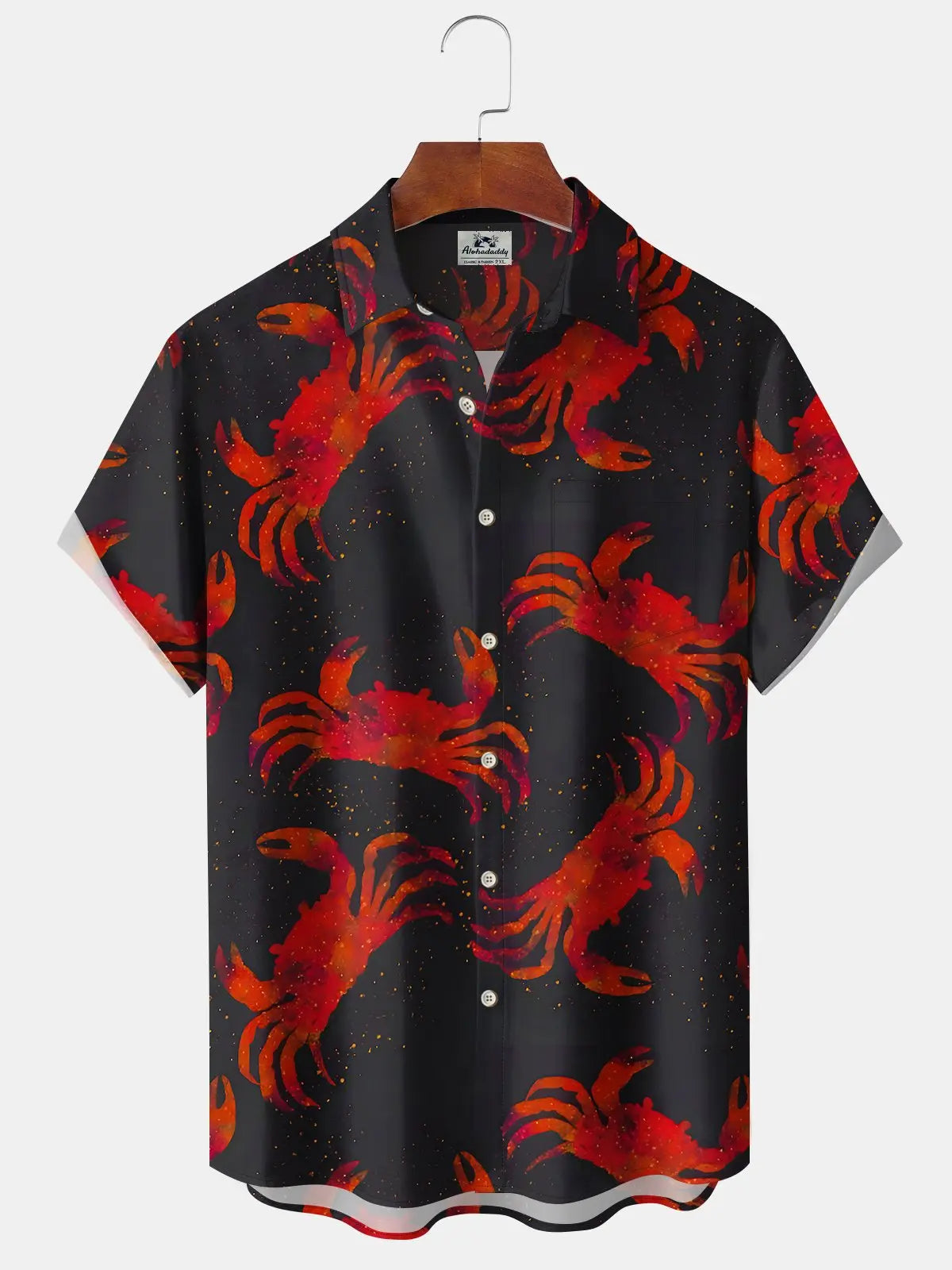 Hawaiian Shirt / Adults / S Vintage Holiday Mens Crab Sea Life Hawaiian Shirt