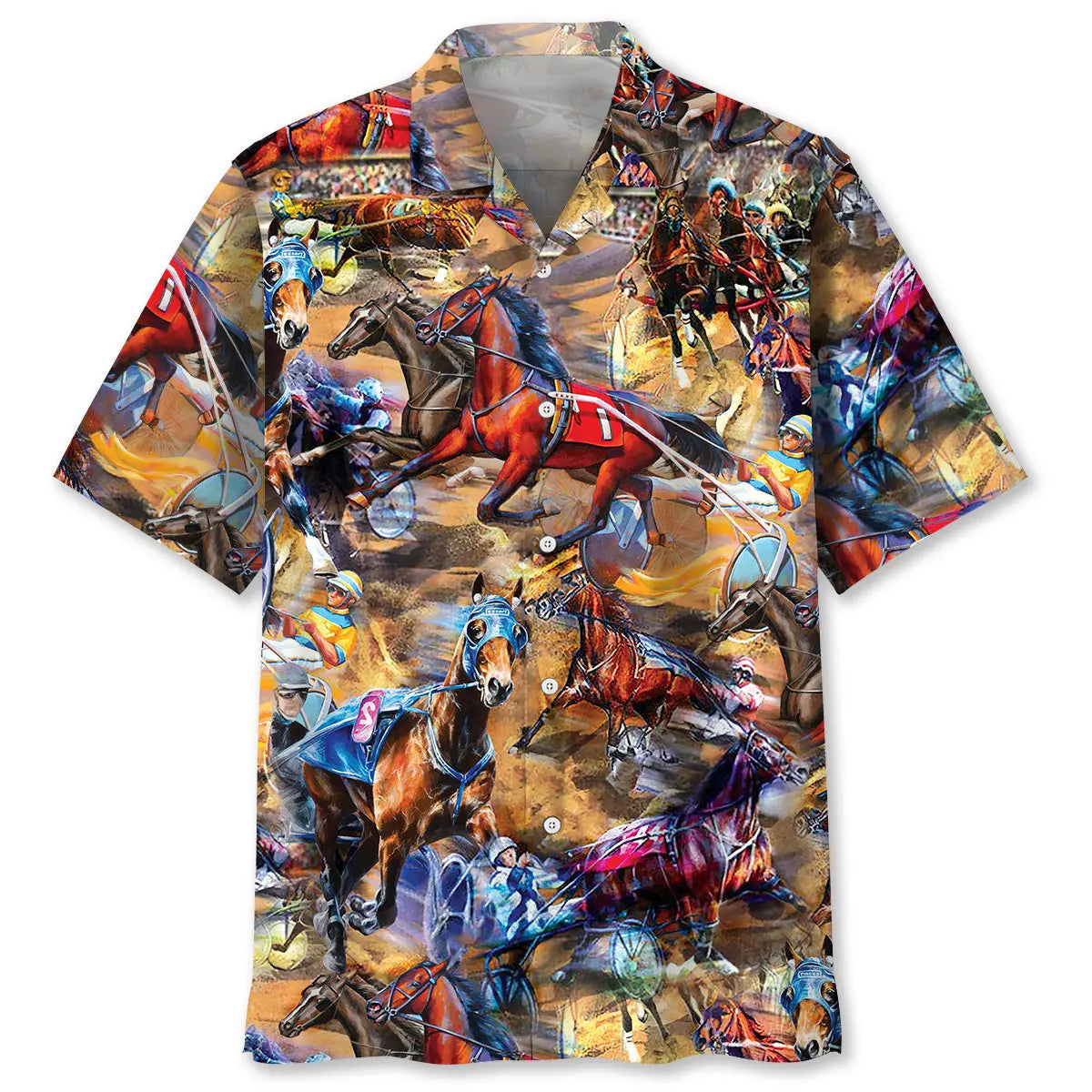 Hawaiian Shirt / Adults / S Vintage Horse Harness Racing Hawaiian Shirt