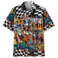 Hawaiian Shirt / Adults / S Vintage Horse Racing Checkered Hawaiian Shirt