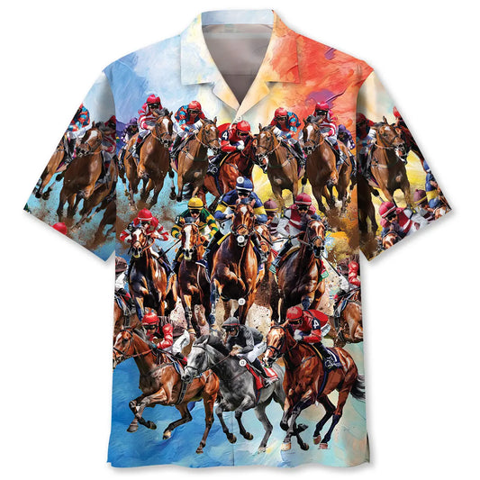 Hawaiian Shirt / Adults / S Vintage Horse Racing Lover Hawaiian Shirt