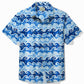 Hawaiian Shirt / Adults / S Vintage Japanese Wave Blue Men's Art Shirt Ukiyoe Stretch Quick-drying Button Hawaiian Shirts