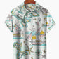 Hawaiian Shirt / Adults / S Vintage Nautical Ship Travel Map Hawaiian Shirt