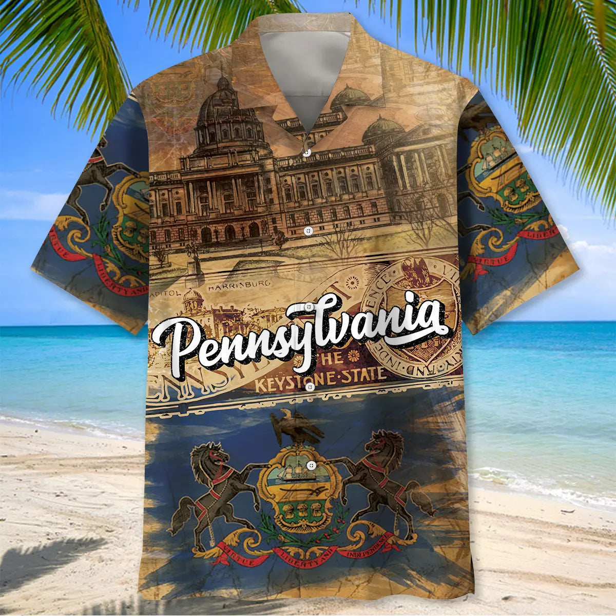 Vintage Pennsylvania State Hawaiian Shirt