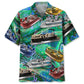 Hawaiian Shirt / Adults / S Vintage Pontoon Boat Hawaiian Shirt
