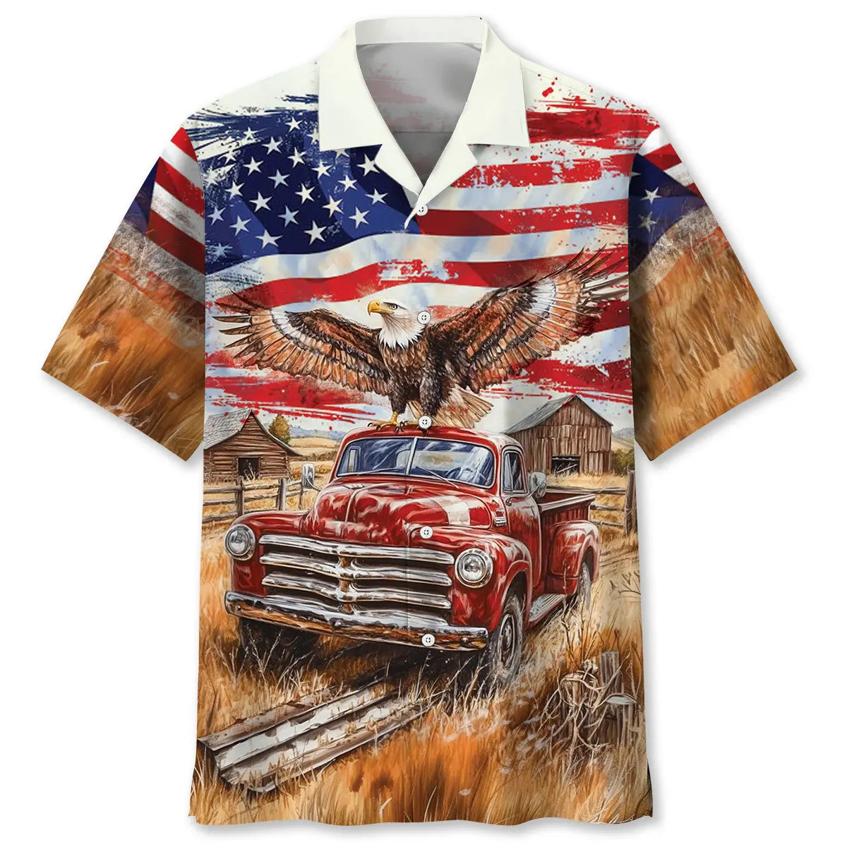 Hawaiian Shirt / Adults / S Vintage Red Pick Up truck Hawaiian Shirt