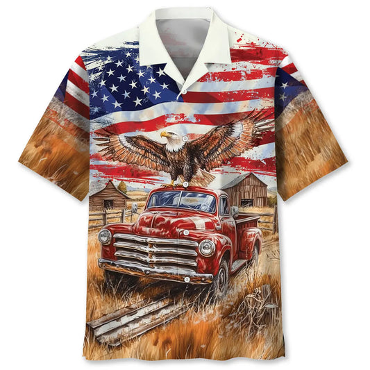 Hawaiian Shirt / Adults / S Vintage Red Pick Up truck Hawaiian Shirt