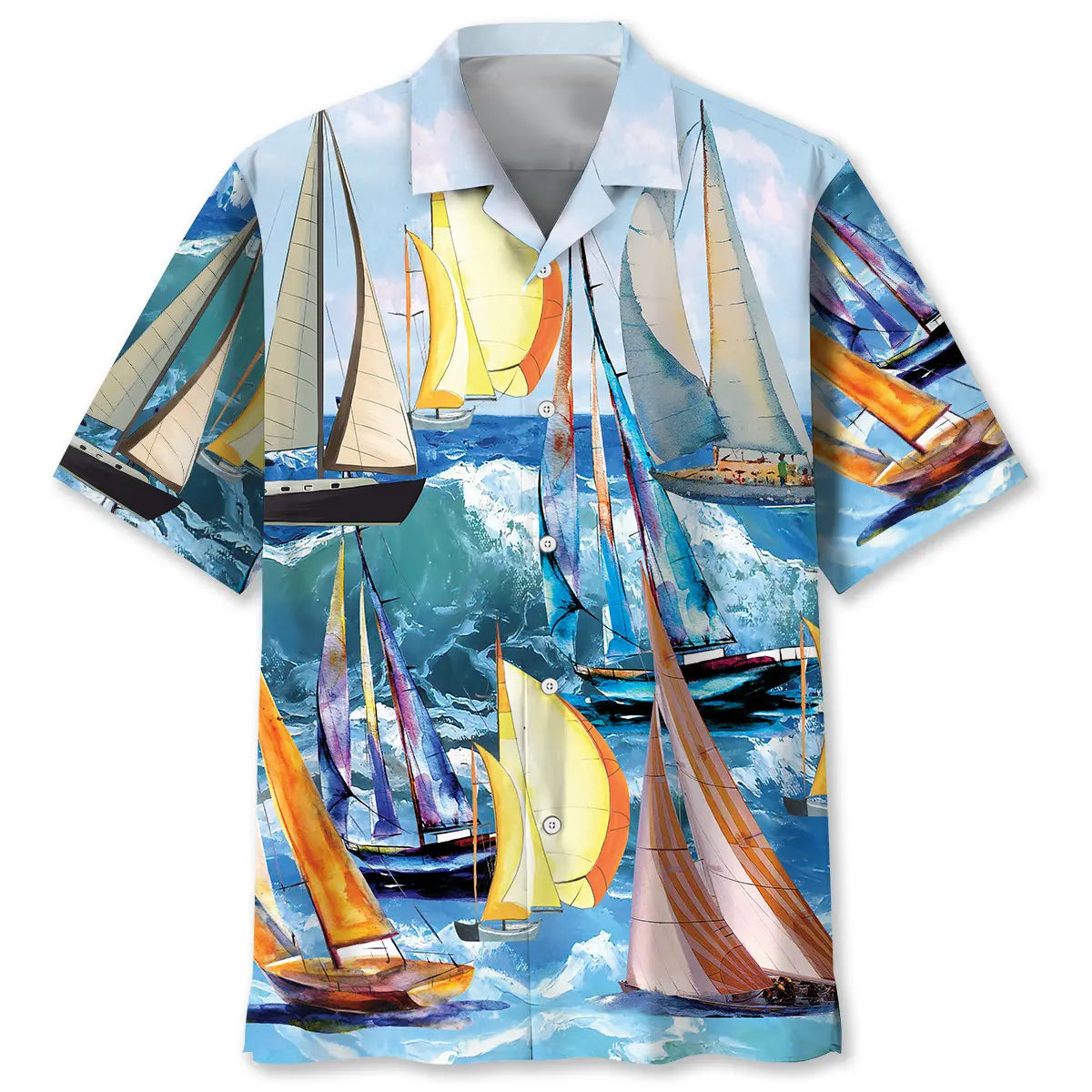 Hawaiian Shirt / Adults / S Vintage Sailboat Hawaiian Shirt