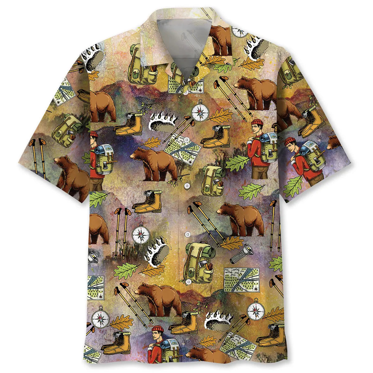 Hawaiian Shirt / Adults / S Vintage Seamless Hiking Hawaiian Shirt