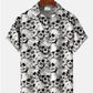 Hawaiian Shirt / Adults / S Vintage Skull Floral Plant Beach Men's Hawaiian Shirt