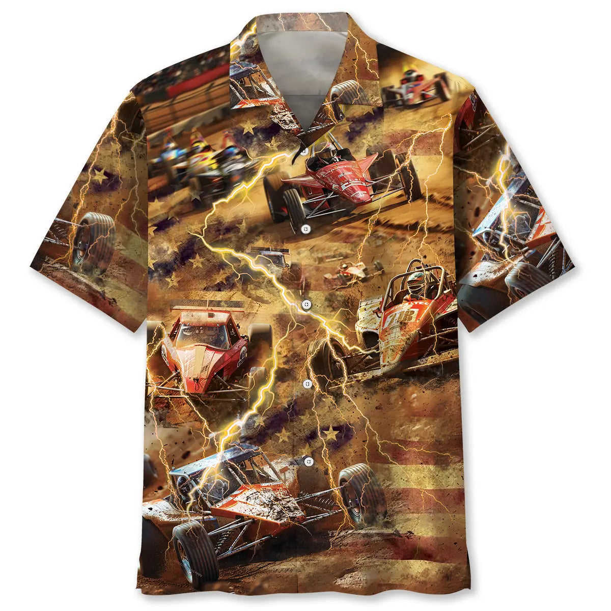 Hawaiian Shirt / Adults / S Vintage Sprint Car Racing Hawaiian Shirt