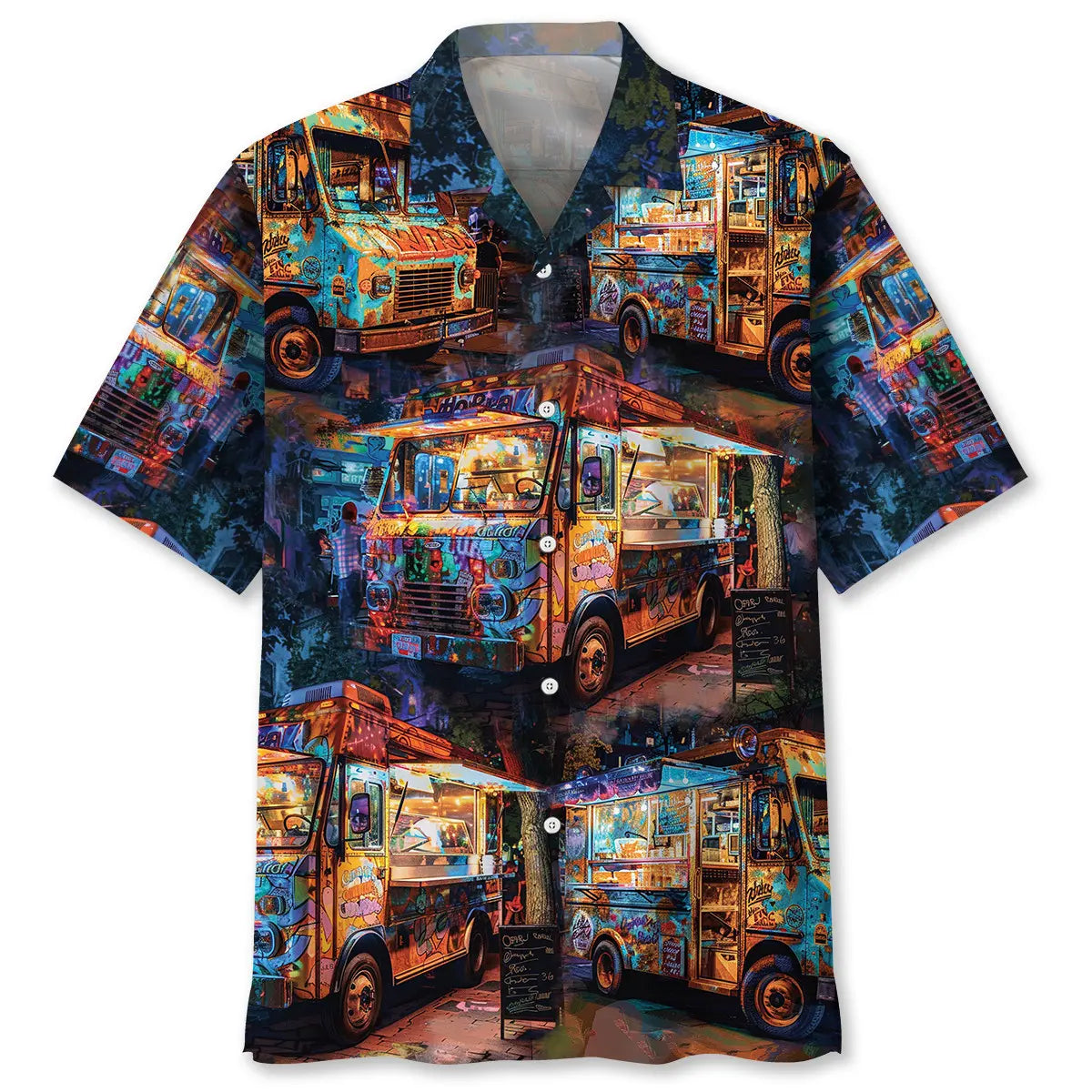 Hawaiian Shirt / Adults / S Vintage Street Food Truck Hawaiian Shirt