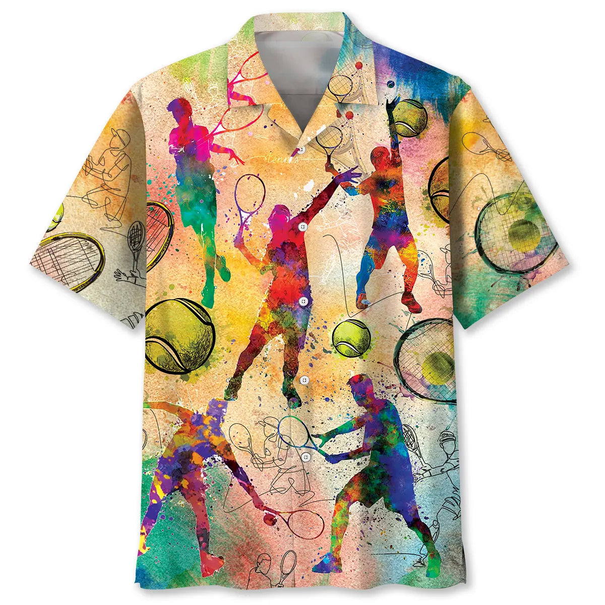 Hawaiian Shirt / Adults / S Vintage Tennis Hawaiian Shirt