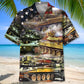 Vintage USA Military Vehicles Hawaiian Shirt