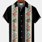 Hawaiian Shirt / Adults / S Vintage Vacation Black Men's Guayabera Hawaiian Shirts Stretch Aloha Bowling Camp Hawaiian Shirts