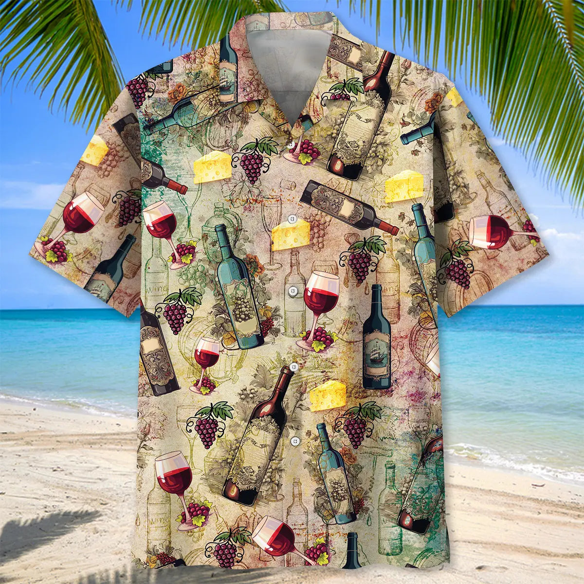 Vintage Wine Hawaiian Shirt
