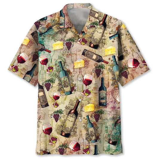 Hawaiian Shirt / Adults / S Vintage Wine Hawaiian Shirt